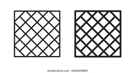 Ícone de rede mosquiteira para designs de web. conjunto de ícones de estrutura de tópicos e clipart