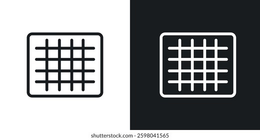 Mosquito net vector icon set in black and white color.