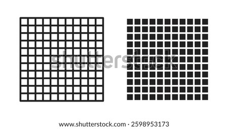 Mosquito net vector line icon illustration collection.