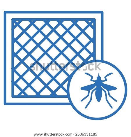 Mosquito Nets Icon Design. Representing Insect Protection. Sleep Safety. Disease Prevention. Health Safety. Vector icon.