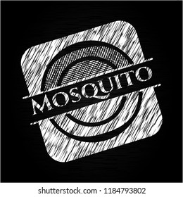 Mosquito on chalkboard