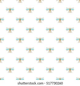 Mosquito pattern. Cartoon illustration of mosquito vector pattern for web