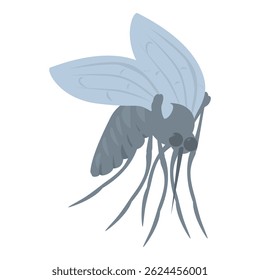 Mosquito está se preparando para picar, potencialmente espalhando doenças perigosas