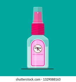 Mosquito protect spray vector flat design.