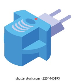 Mosquito protective plug icon isometric vector. Dengue protection. Person prevention