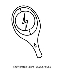 mosquito racket icon symbol illustration on white background