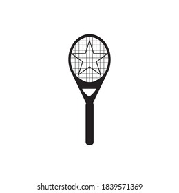 diseño vectorial de raqueta de mosquitos Ilustración de icono