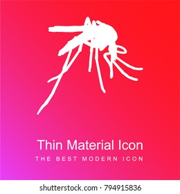 Mosquito red and pink gradient material white icon minimal design