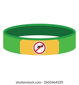 Mosquito repellent bracelet vector cartoon illustration isolated on a white background.