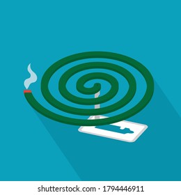 mosquito repellent coil icon- vector illustration