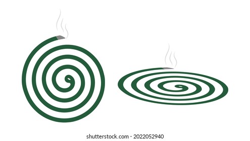 Mosquito Repellent Coil Icon.Killer of insects, mosquitoes, flies. smoldering incense spiral. vector illustration isolated on white background