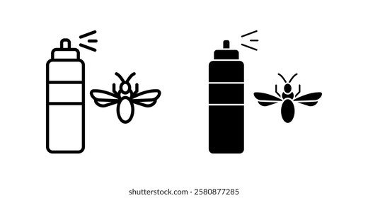 mosquito repellent Icon set. Symbol isolated white background. vector illustration. color editable.