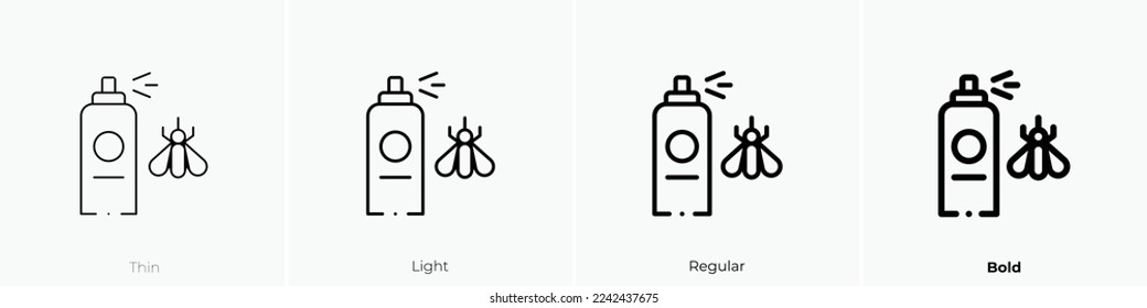 mosquito repellent icon. Thin, Light Regular And Bold style design isolated on white background