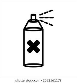 Mosquito repellent line icon vector, with white background