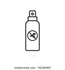 Mosquito Repellent Line Icon Vector