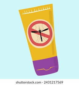 mosquito repellent lotion. vector illustration