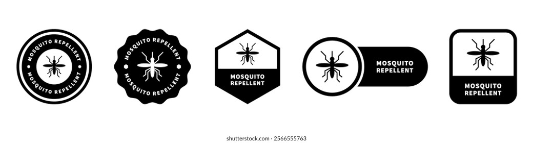 Mosquito Repellent - vector icons for labels.