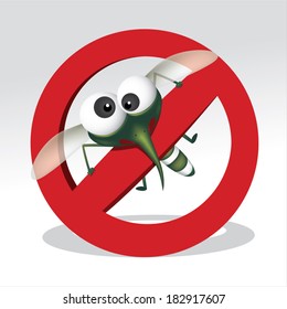 Mosquito repellent vector , stop mosquito sign , no mosquito. Vector illustration