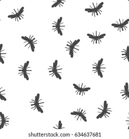 Mosquito Seamless Pattern Vector Illustration Backgrounds Stock Vector ...