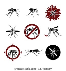 Mosquito set. Vector 