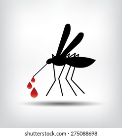 mosquito sign. vector illustration.