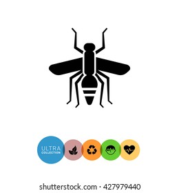 Mosquito silhouette icon