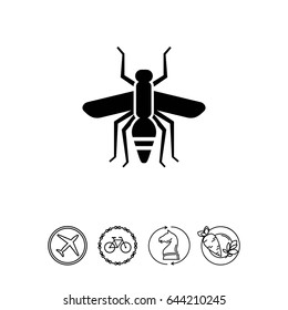 Mosquito silhouette icon