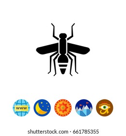 Mosquito silhouette icon