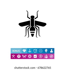 Mosquito silhouette icon