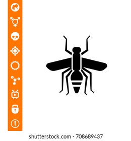 Mosquito silhouette icon