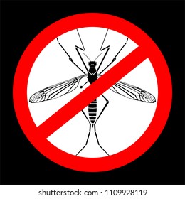 Mosquito silhouette vector illustration