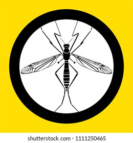 Mosquito silhouette vector illustration