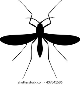 Mosquito Silhouette - Vector Illustration