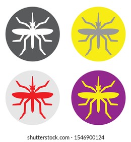 Mosquito Silhouette vector illustration, Close Up Mosquito Silhouette. Use for Disease Animal Topic, Technology, Science, Illustration