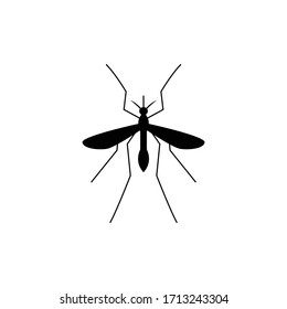 Mosquito Sillhouette. Logo Icon Vector.