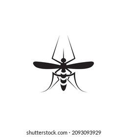 Mosquito sillhouette. Logo icon vector.