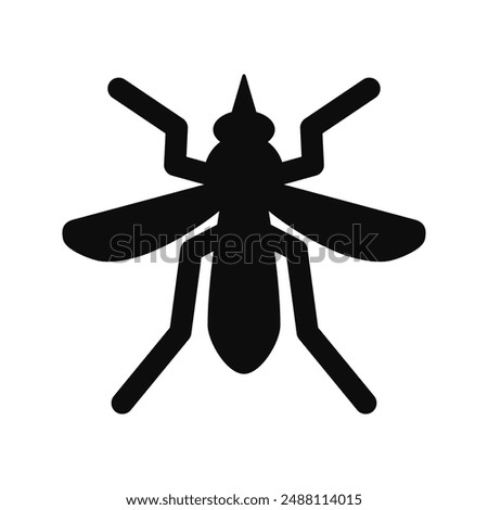 Mosquito simple icon vector symbol isolated 