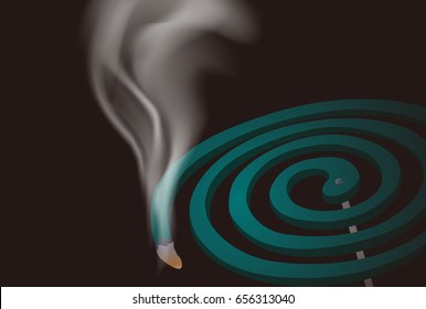 Mosquito smoke summer background