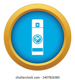 Mosquito spray icon blue vector isolated on white background for any design