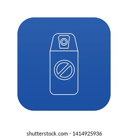 Mosquito spray icon blue vector isolated on white background