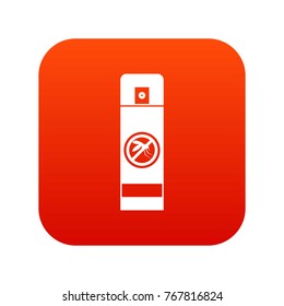 Mosquito spray icon digital red for any design isolated on white vector illustration