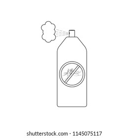 Mosquito spray illustration