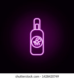 mosquito spray neon icon. Elements of camping set. Simple icon for websites, web design, mobile app, info graphics