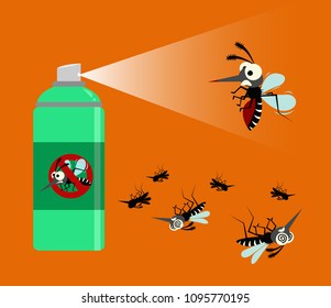 mosquito spray protection. vector illustration.