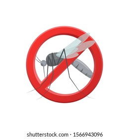Mosquito stop sign vector design illustration isolated on white background