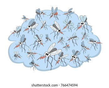 Mosquito swarm in chaotic motion