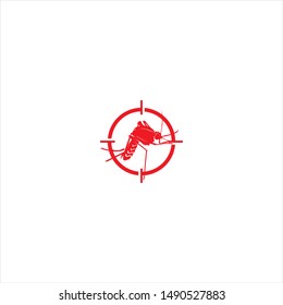 mosquito target logo design template 