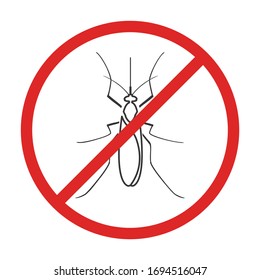 Icono de vector de mosquito.Icono de contorno vector aislado en mosquito de fondo blanco.