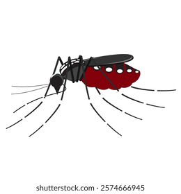 Mosquito Vector Illustration Design, Icon Vector, Flat Design, Graphic Design