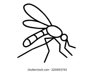 Mosquito Vector, isolated on white